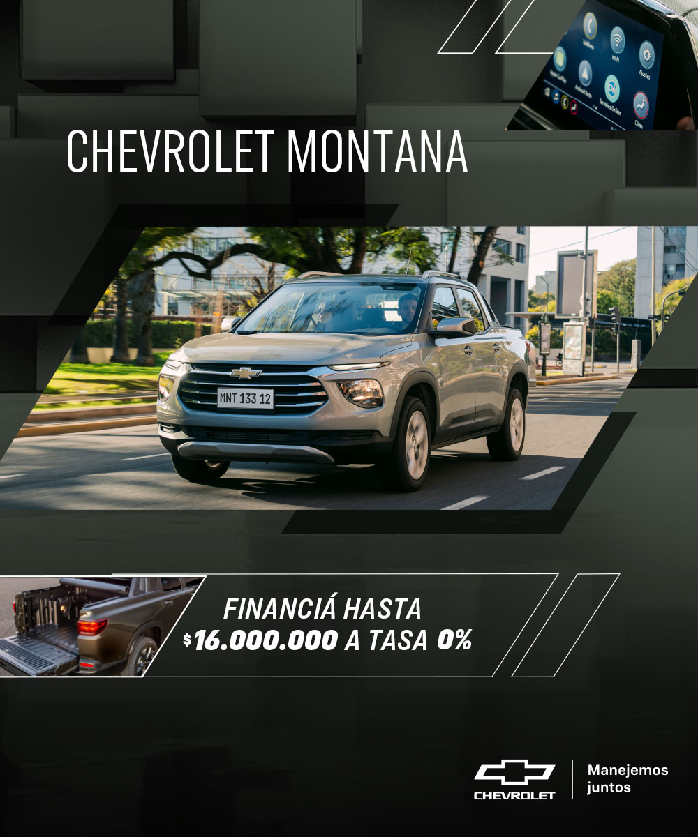 Chevrolet Montana gris, financia hasta $15 millones a tasa preferencial del 9,9%.